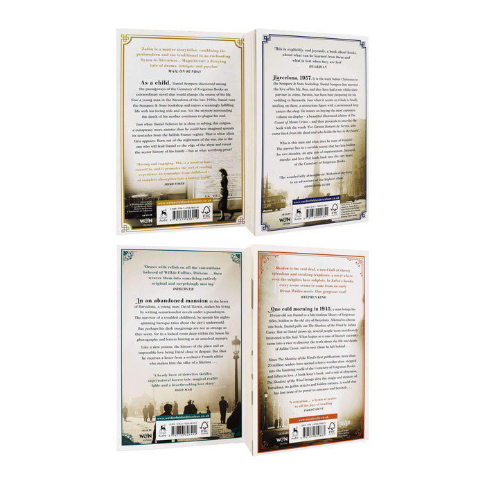 Cemetery of Forgotten Series 4 Books Collection Set By Carlos Ruiz Zafon - Young Adult - Paperback Young Adult W&N
