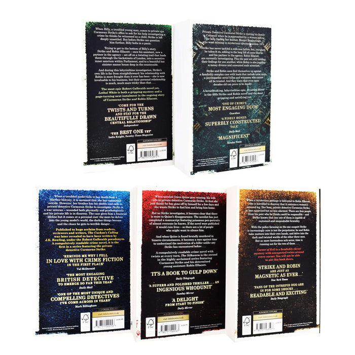 The Strike Series Collection 5 Books Set By Robert Galbraith - Young Adult - Paperback Young Adult Sphere
