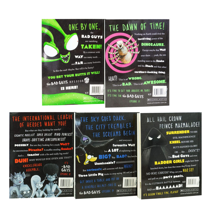 The Bad Guys 5 Books Collection Set (Series 6-10) By Aaron Blabey - Ages 7-9 - Paperback 7-9 Scholastic