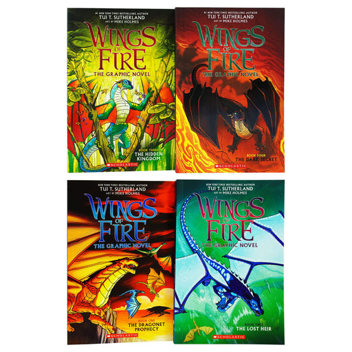 Wings of Fire The Graphic Novels 4 Books Collection Box Set By Tui T. Sutherland - Ages 9-14 - Paperback 9-14 Scholastic