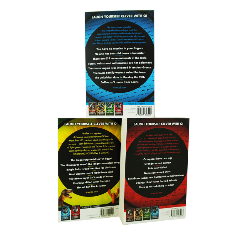 Qi - Book of General Ignorance 3 Books Collection Set By John Lloyd, John Mitchinson - Non-Fiction - Paperback Non Fiction Faber & Faber