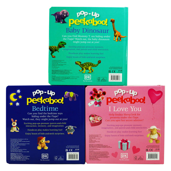 Pop-Up Peekaboo! 3 Books Collection: Surprise Under Every Flap! By DK - Ages 0-5 - Board Book 0-5 DK