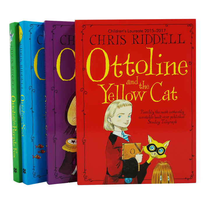Chris Riddell Ottoline Collection 4 Books Set - Ages 7-11 - Paperback 7-9 Macmillan Education