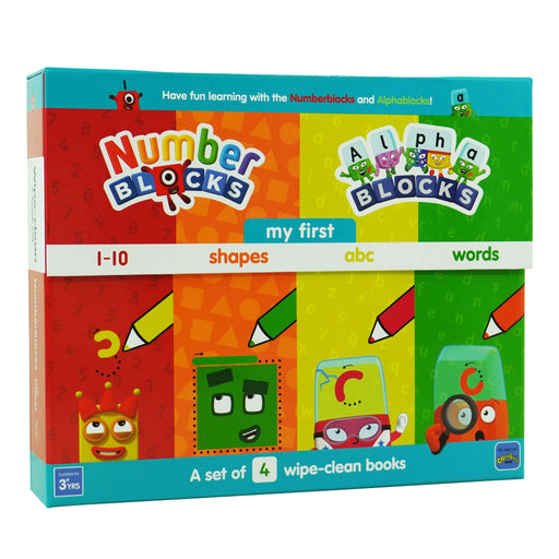 Numberblocks and Alphablocks - My First Numbers and Letters: a set of 4 wipe-clean books (pens included) - Ages 0-5 - Paperback 0-5 Sweet Cherry Publishing
