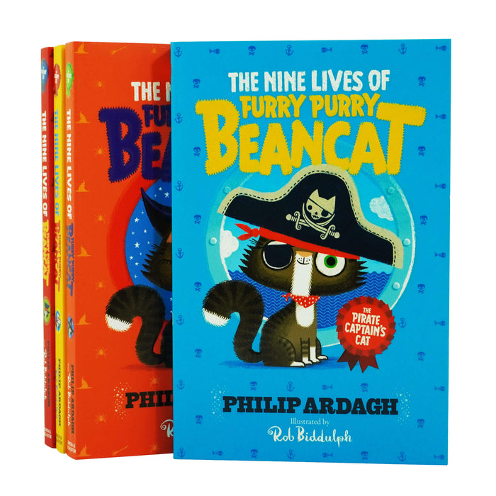 The Nine Lives of Furry Purry Beancat 4 Books Set By Philip Ardagh - Ages 7-9 - Paperback 7-9 Simon & Schuster UK