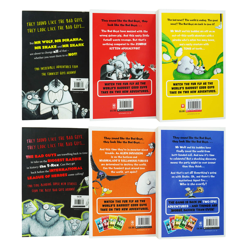 The Bad Guys by Aaron Blabey: Episodes 1-12 Collection 6 Books Set - Ages 7-9 - Paperback 7-9 Scholastic