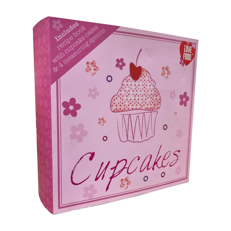 Cupcakes recipe book with cupcake cases & 4 measuring spoons - Paperback Cooking Book Parragon Book