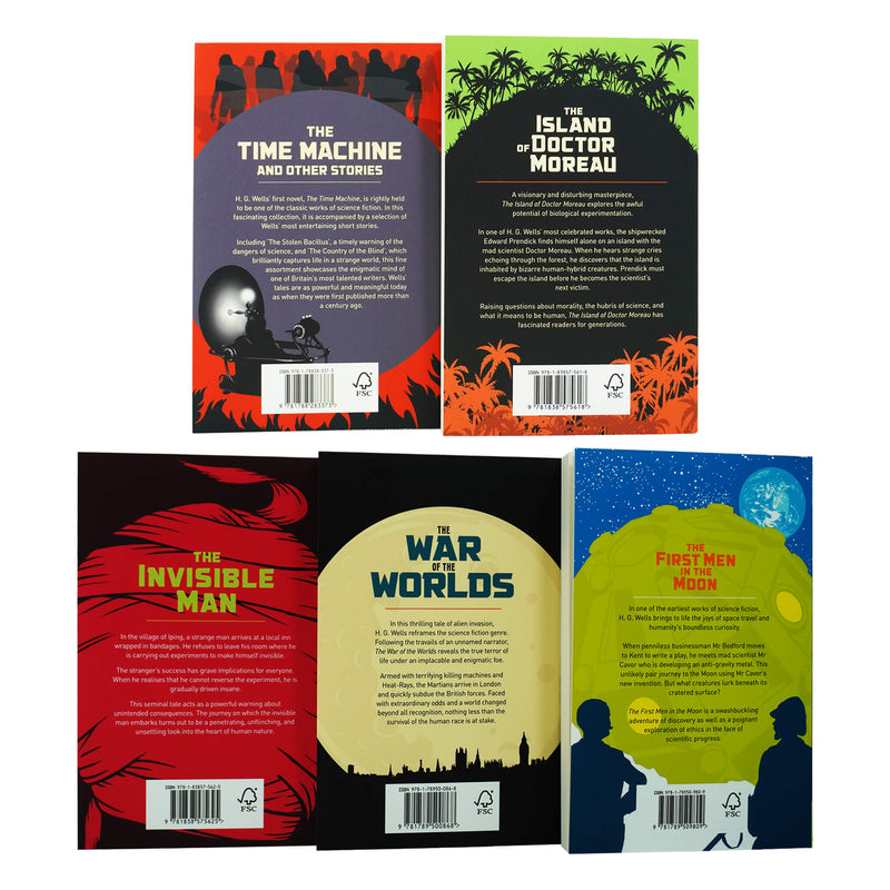 The Classic H. G. Wells Collection 5 Books Box Set - Ages 14+ - Paperback Adult Arcturus Publishing