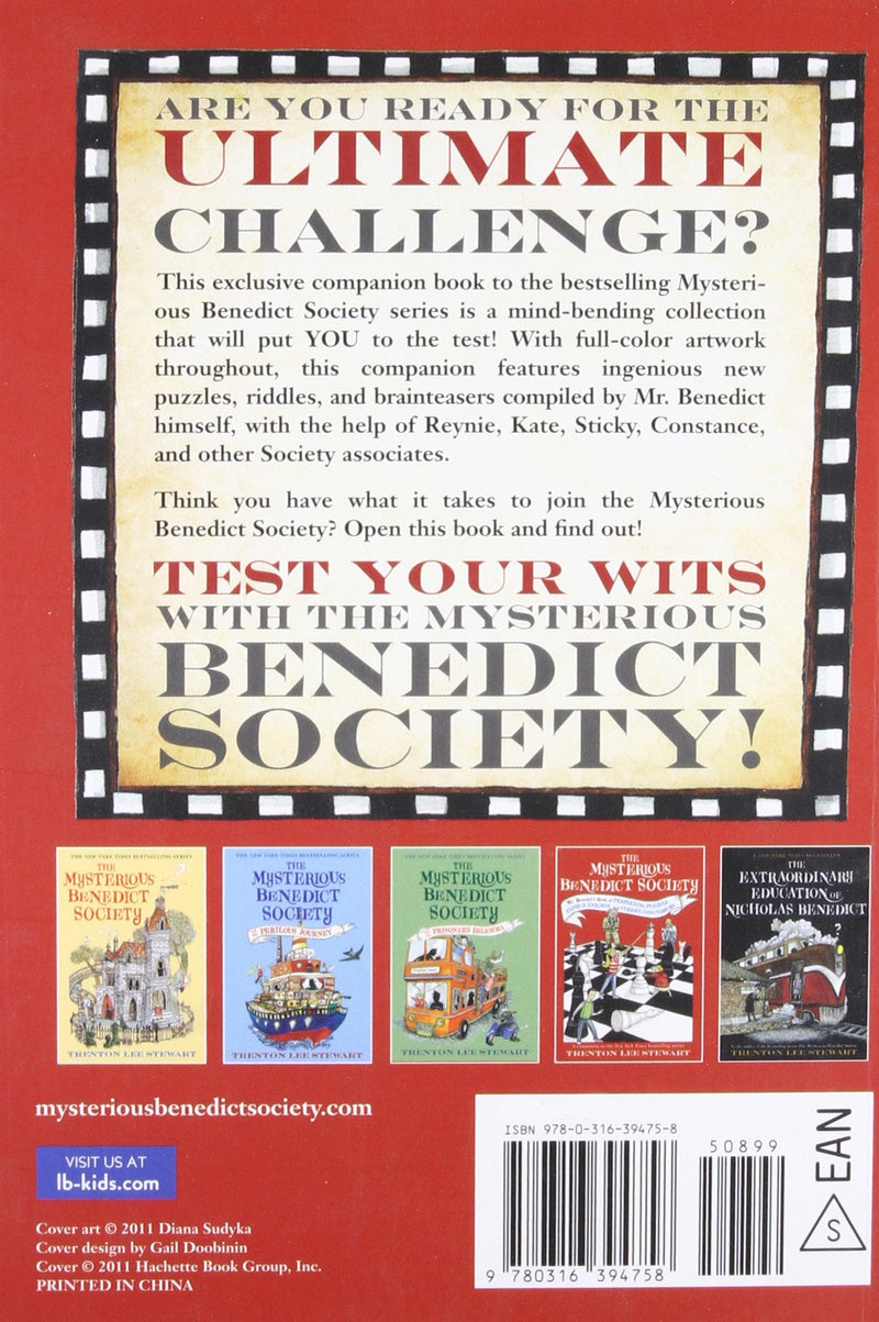 The Mysterious Benedict Society By Trenton Lee Stewart - Ages 8-12 - Paperback 9-14 Little Brown