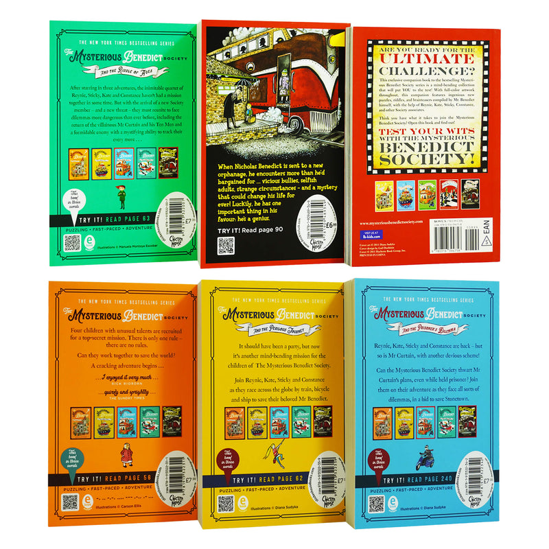 The Mysterious Benedict Society Complete Series 6 Books Collection by Trenton Lee Stewart - Age 8-14 - Paperback 9-14 Chicken House Ltd
