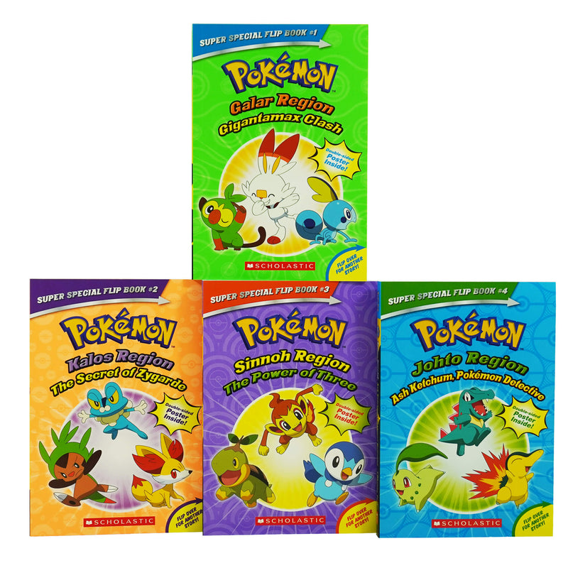Pokemon Super Special Chapter 4 Books Collection Box Set - Ages 7-10 - Paperback 7-9 Scholastic