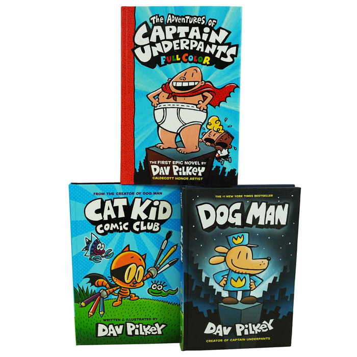 Dav Pilkey's Hero Collection 3 Books Boxed Set - Ages 9-12 - Hardback 9-14 Scholastic