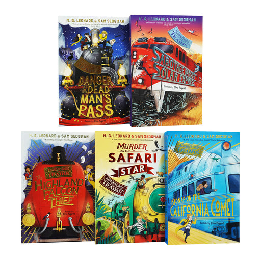 Adventures on Trains 5 Books Collection By M. G. Leonard - Age 9-14 - Paperback 9-14 Macmillan Education