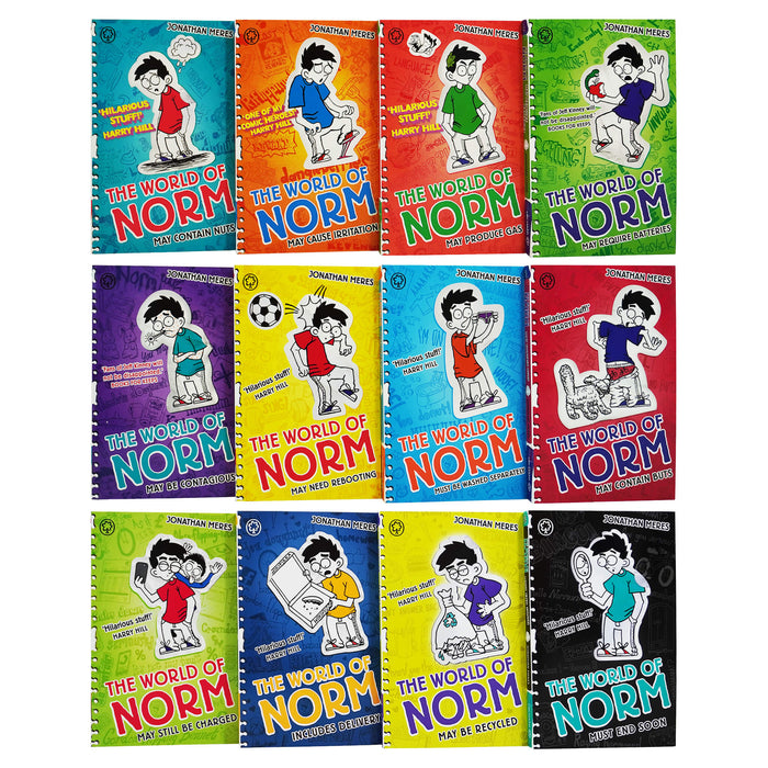 The World of Norm Collection 12 Books Box Set by Jonathan Meres - Ages 6-11 - Paperback 9-14 Orchard