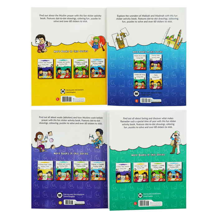 Discover Islam Sticker Activity Children 4 Books Set By Aysenur Gunes - Ages 3-7 - Paperback 0-5 The Islamic Foundation