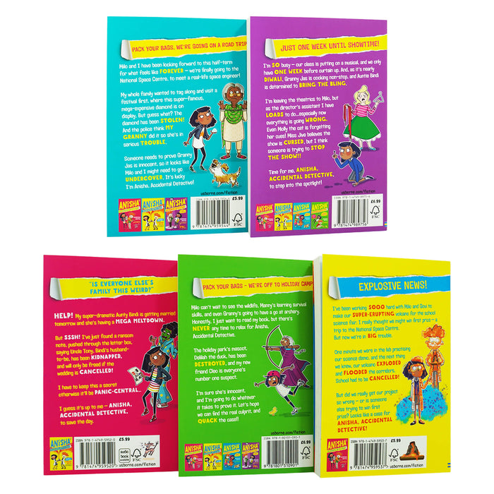 Anisha, Accidental Detective Series 5 Books Collection Set By Serena Patel - Ages 7-11 - Paperback 7-9 Usborne Publishing Ltd