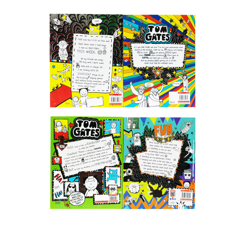 Tom Gates Series 4 Books Collection (16 to 19) By Liz Pichon - Ages 7-12 - Paperback 7-9 Scholastic