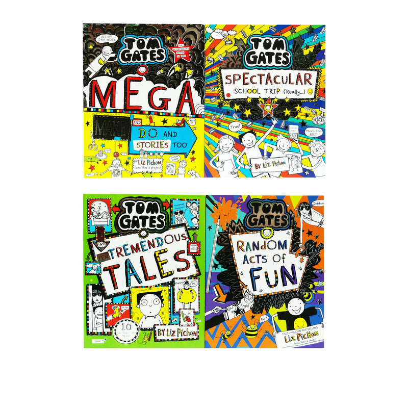 Tom Gates Series 4 Books Collection (16 to 19) By Liz Pichon - Ages 7-12 - Paperback 7-9 Scholastic