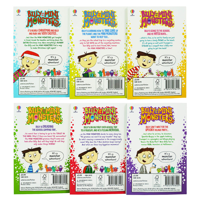 Billy and the Mini Monsters Series 2 (7-12) Collection 6 Books Set by Zanna Davidson - Ages 5-9 - Paperback 5-7 Usborne Publishing Ltd