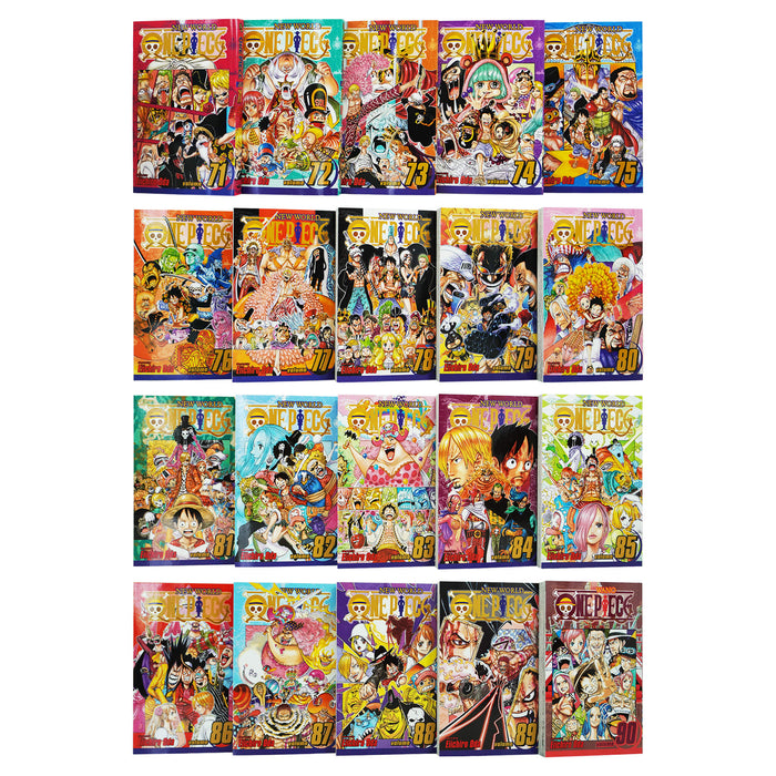 One Piece by Eiichiro Oda Box Set 4: Dressrosa to Reverie Vol. 71-90 20 Books - Ages 14+ - Paperback Graphic Novels Viz Media, Subs. of Shogakukan Inc