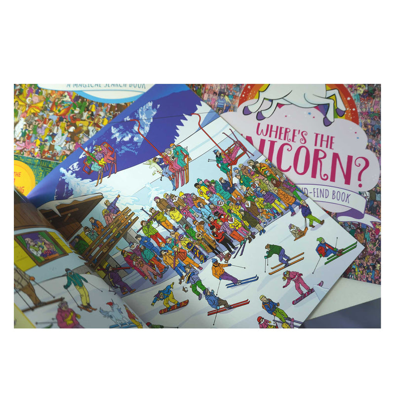 Where's the Unicorn? A Magical Search and Find Activity 4 Books Set - Ages 4-9 - Paperback 5-7 Michael O'Mara Books Ltd