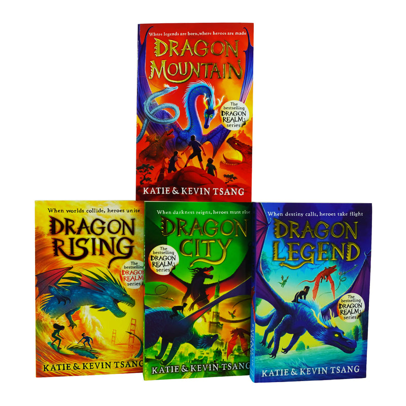 Dragon Realm Series 4 Books Collection Set By Katie & Kevin Tsang - Ages 7+ - Paperback 9-14 Simon & Schuster