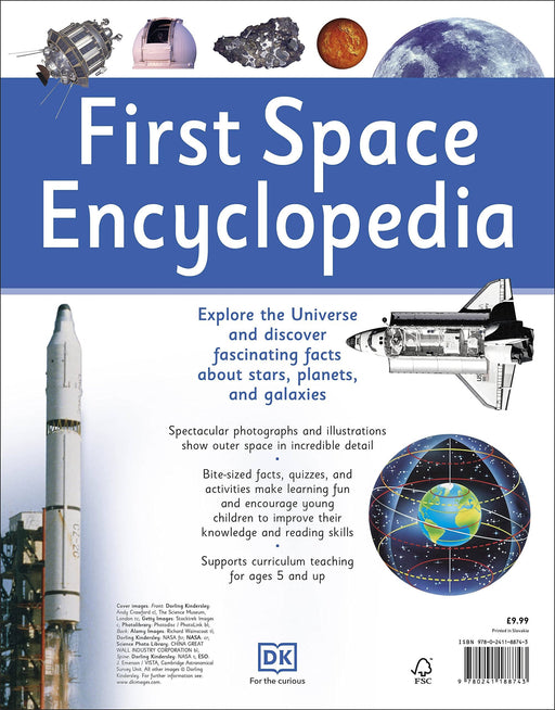 First Space Encyclopedia: A First Reference Book for Children By DK - Ages 7-9 - Paperback 7-9 DK Children