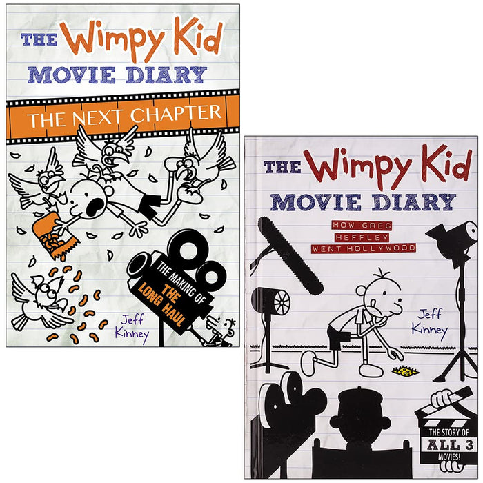 The Wimpy Kid Movie Diary Collection 2 Books Set By Jeff Kinney - Ages 7-12 - Hardback 7-9 Penguin
