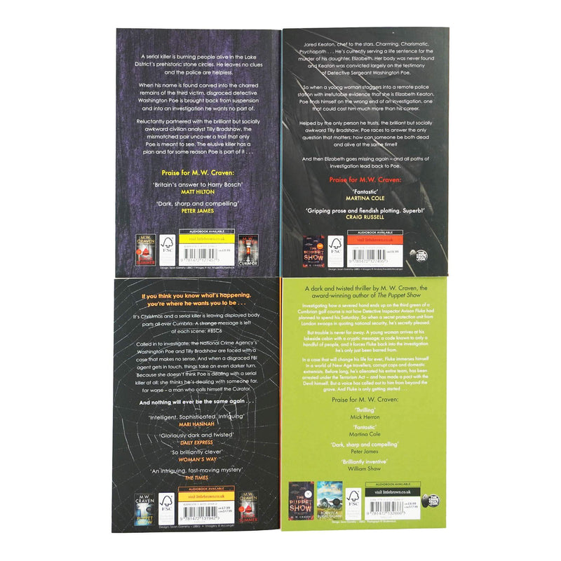 Washington Poe and Avison Fluke Series 4 Books Collection Set By M. W. Craven - Fiction - Paperback Fiction Constable