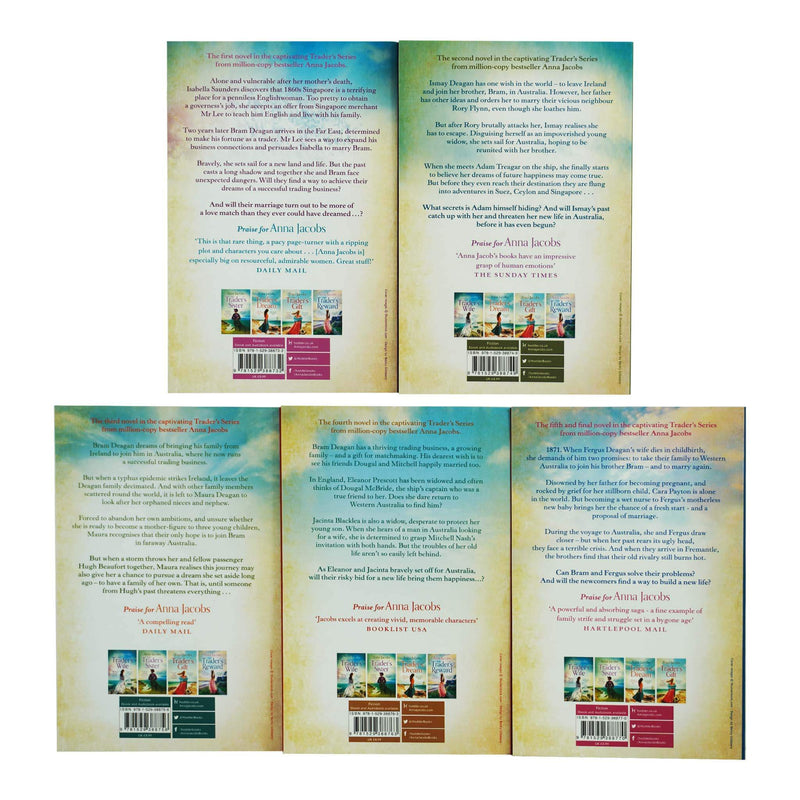 The Trader's Series 5 Books Collection Set by Anna Jacobs - Fiction - Paperback Fiction Hodder