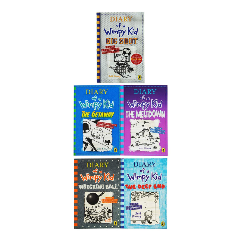 Diary of a Wimpy Kid By Jeff Kinney: Books 12-16 Collection Set - Age 7-12 - Paperback/Hardback 9-14 Penguin