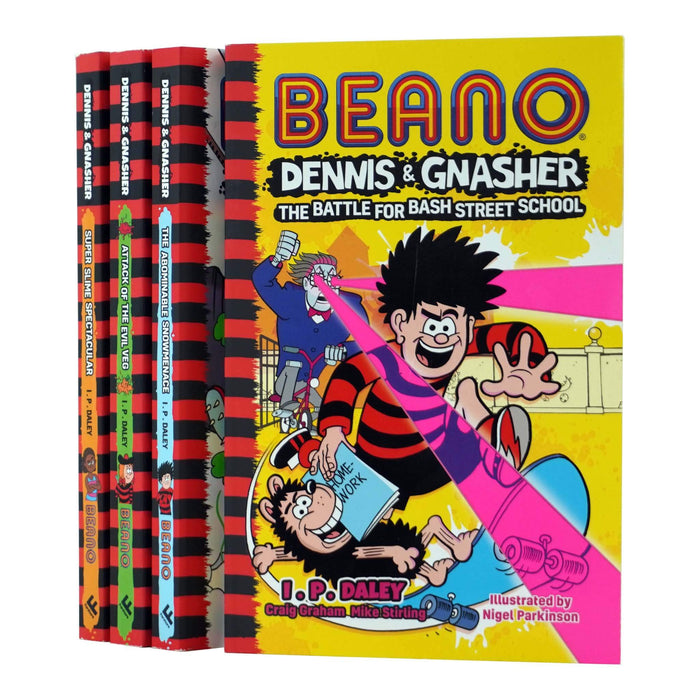 Beano Dennis & Gnasher Series Collection 4 Books Set By I.P Daley - Age 7-10 - Paperback 7-9 Farshore