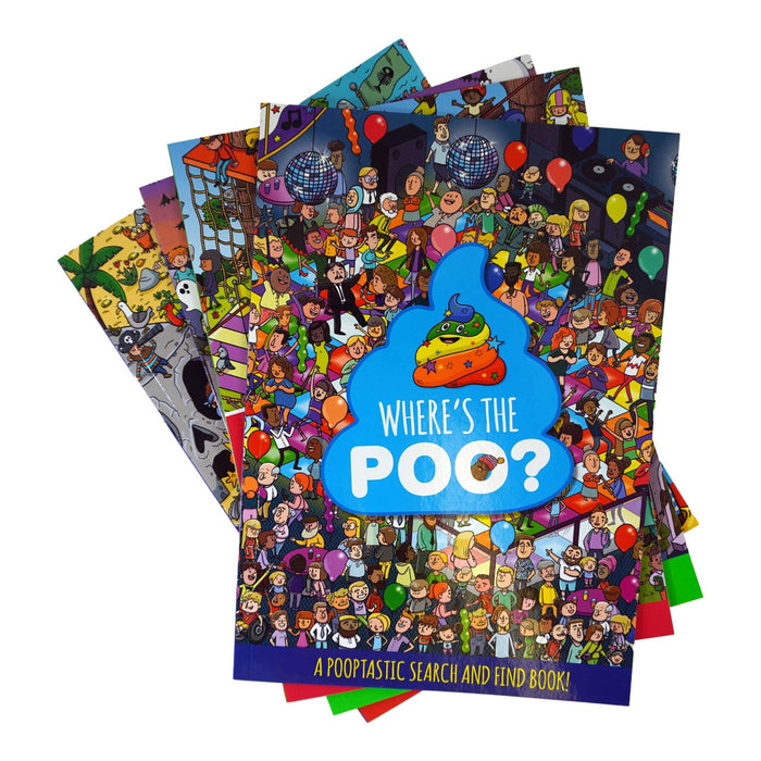 Where's the Poo...? Search and Find Collection 4 Books Set by Alex Hunter - Age 4-8 - Paperback 5-7 Orchard Books