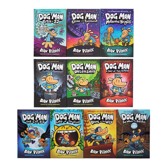 Dog Man 1-10: The Supa Buddies Mega Collection 10 Books Box Set - Ages 6-12 - Hardback 7-9 Scholastic