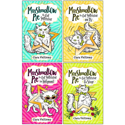 Marshmallow Pie the Cat Superstar Series 4 Books Collection Set By Clara Vulliamy - Age 6 years and up - Paperback 7-9 HarperCollins Publishers