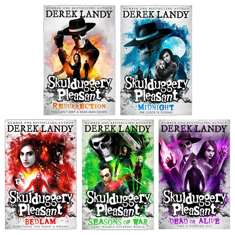 Skulduggery Pleasant Series 5 Books Collection Set (Book 10 - 14) by Derek Landy - Age 9 years and up - Paperback 9-14 HarperCollins Publishers