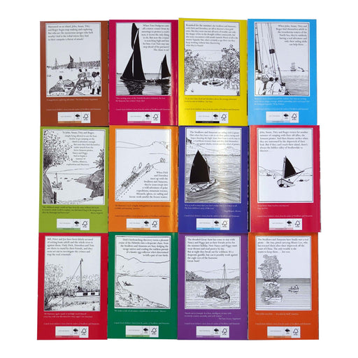 Swallows and Amazons Complete Collection 12 Books Set By Arthur Ransome - Ages 8-12 - Paperback 9-14 Red Fox