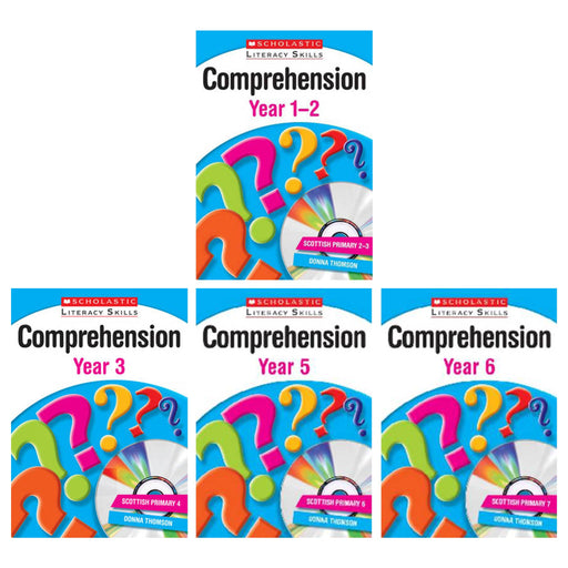 Comprehension: Years 1-2-3-5-6 Collection 4 Books Set By Donna Thomson & Elspeth Graham - Paperback 0-5 Scholastic