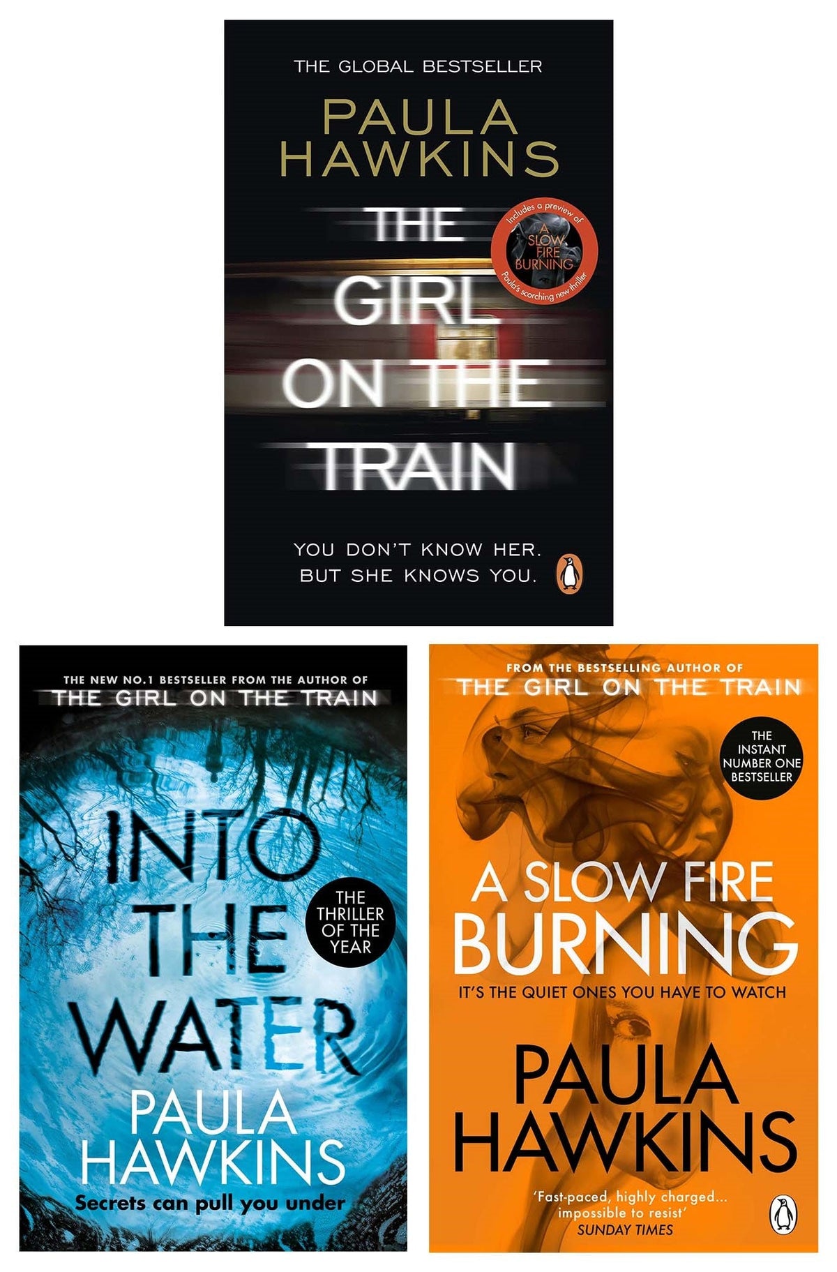 The Girl on the Train by Paula Hawkins 3 Books