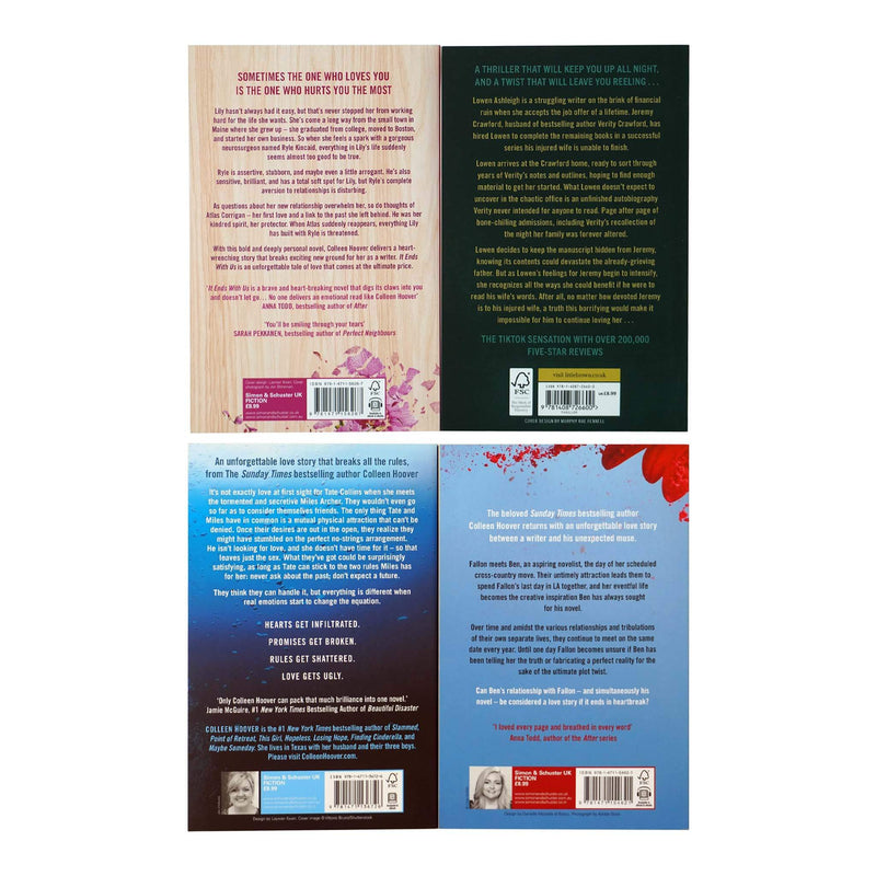 It Ends With Us by Colleen Hoover 4 Books Collection Set - Fiction - Paperback Fiction Simon & Schuster