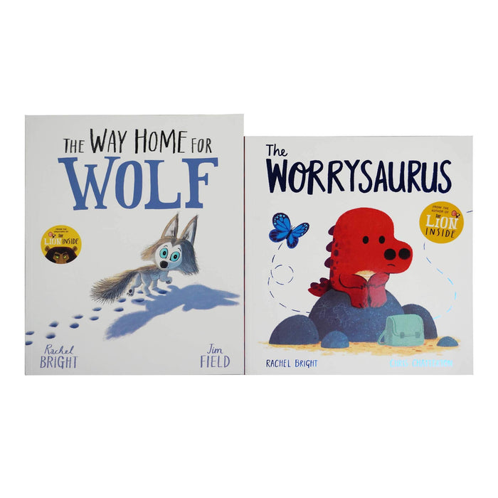 Rachel Bright 2 Books Collection Set (The Way Home For Wolf & The Worrysaurus) - Ages 2-6 - Paperback 0-5 Orchard Books