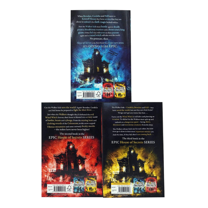 House of Secrets Trilogy by Chris Columbus, Ned Vizzini & Chris Rylander 3 Books Collection Set - Ages 9-15 - Paperback 9-14 HarperCollins Publishers