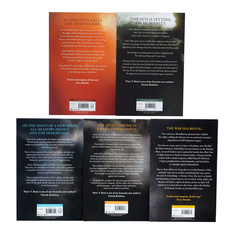 The Demon Cycle Series By Peter V. Brett 5 Books Collection Set - Fiction - Paperback Fiction HarperVoyager