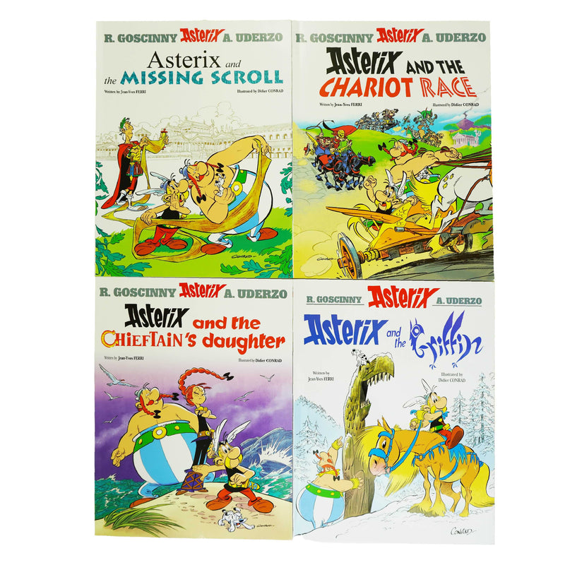 Asterix by Goscinny & Uderzo: Books 36-39 Collection Set - Ages 6-11 - Paperback 7-9 Sphere