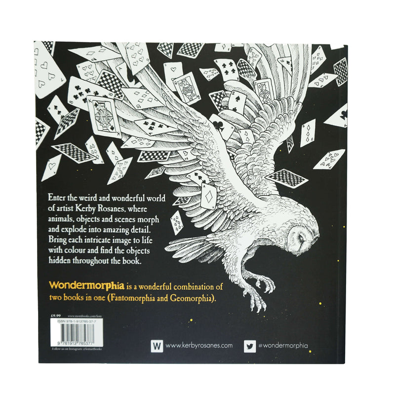 Wondermorphia By Kerby Rosanes: An Extreme Colouring and Search Challenge - Ages 13 years and up - Paperback Young Adult LOM ART
