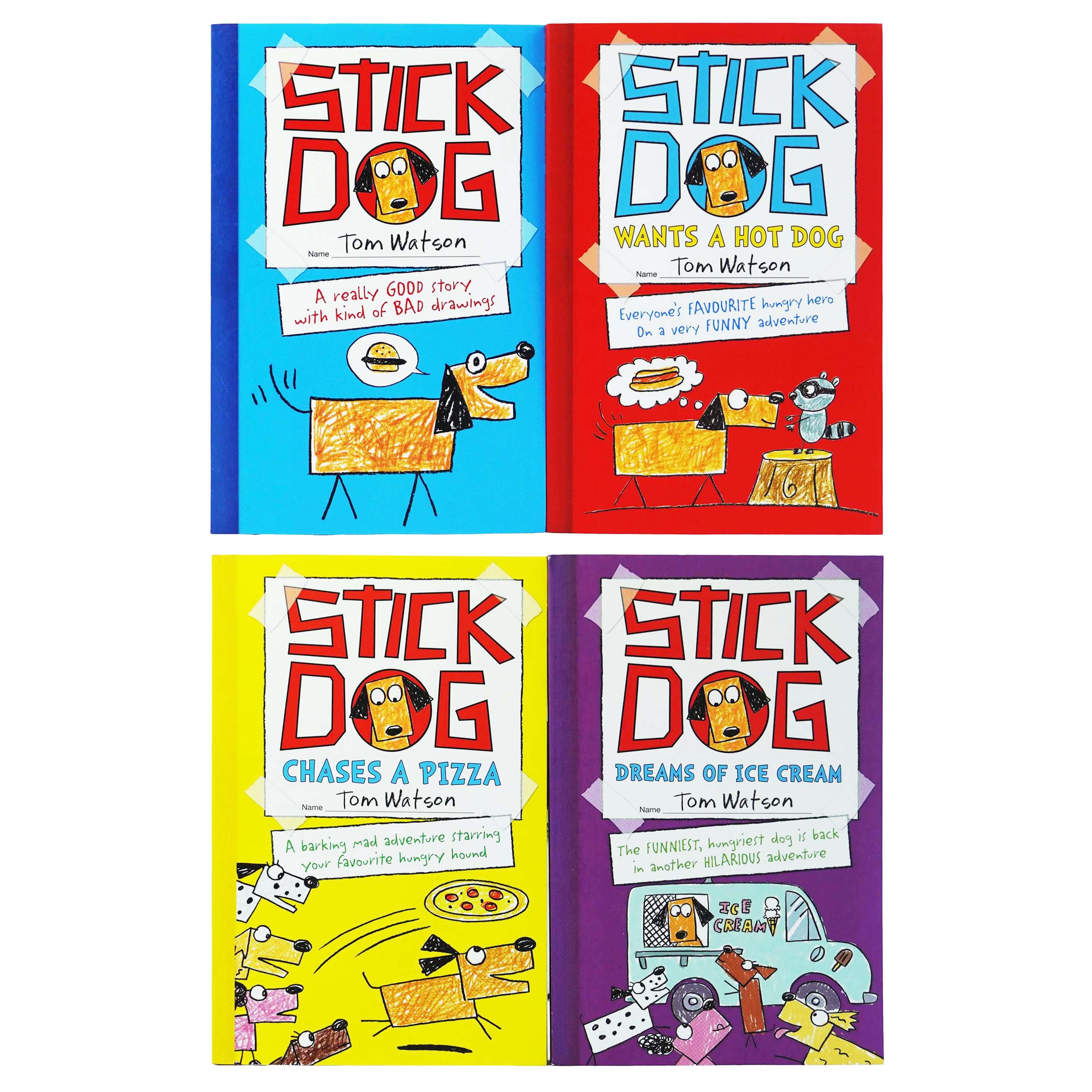 Stick Dog Series By Tom Watson 4 Books Collection Set - Ages 6-11