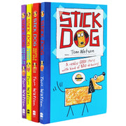 Stick Dog Series By Tom Watson 4 Books Collection Set - Ages 6-11 - Paperback 7-9 HarperCollins Publishers