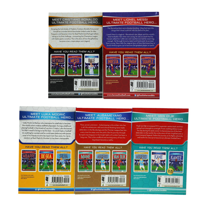 Ultimate Football Heroes Superstars By Matt & Tom Oldfield 5 Books Collection Set - Ages 6-12 - Paperback 7-9 Dino Books