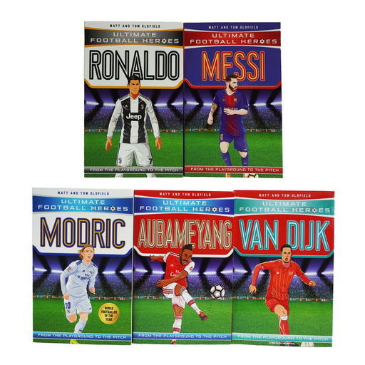 Ultimate Football Heroes Superstars By Matt & Tom Oldfield 5 Books Collection Set - Ages 6-12 - Paperback 7-9 Dino Books