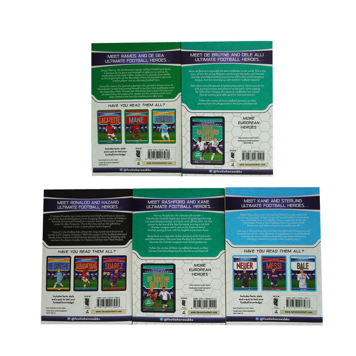 Ultimate Football Heroes Series By Matt & Tom Oldfield 2 in 1 Collection 5 Books Set - Ages 8-12 - Paperback 7-9 Dino Books